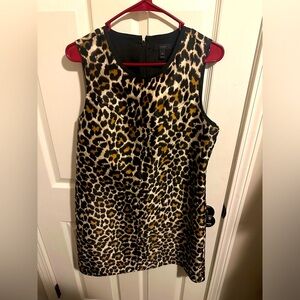 J Crew Leopard Print Sleeveless Dress